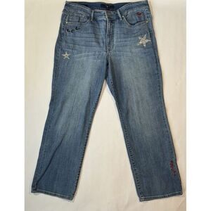 Tommy Hilfiger Jeans Women's Star Tribeca Embroidered Jeans‎ 16 Blue Denim